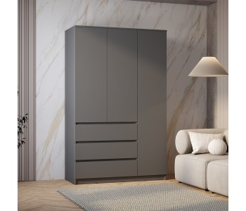 Шкаф 3-х створчатый "Симпл ШК-08" Графит (BTS)